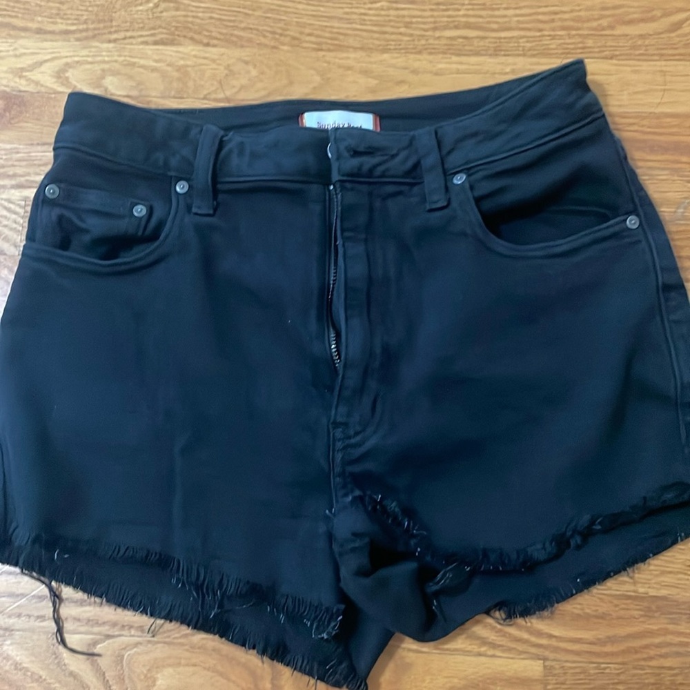 Sunday Best black denim shorts
